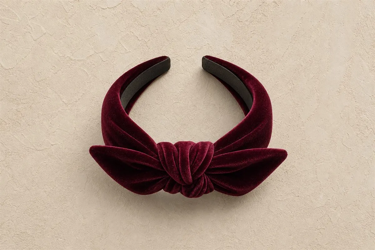 Iconic Bandeau Cheveux Noué Velours