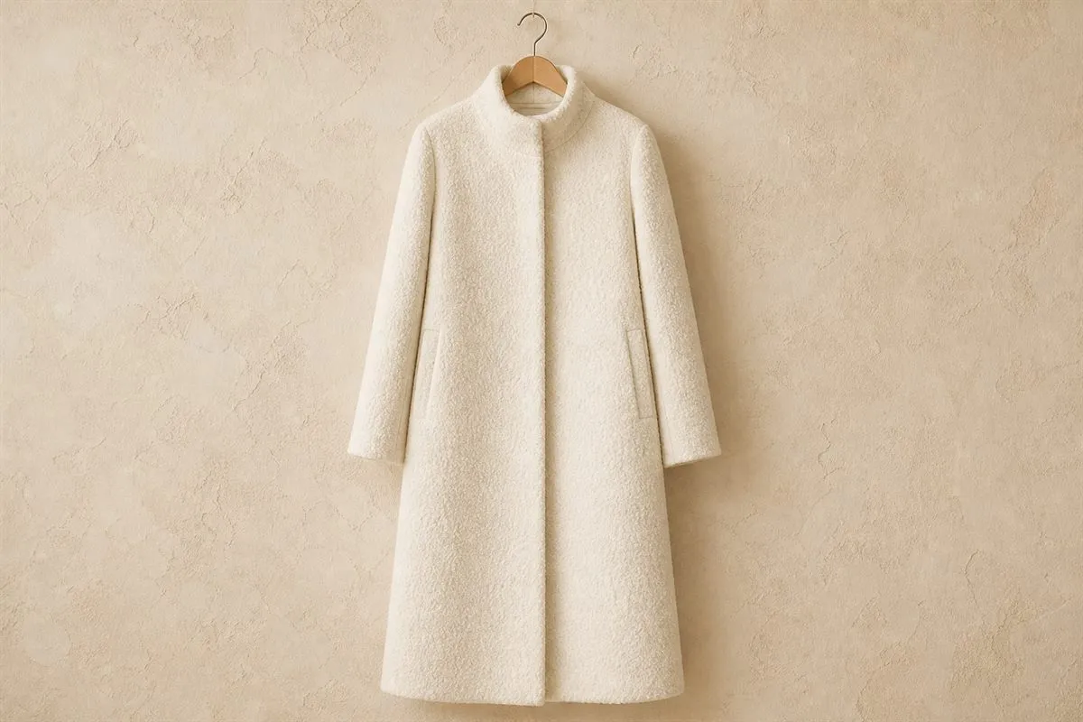 Manteau Long en Laine Bouclée Limited Edition