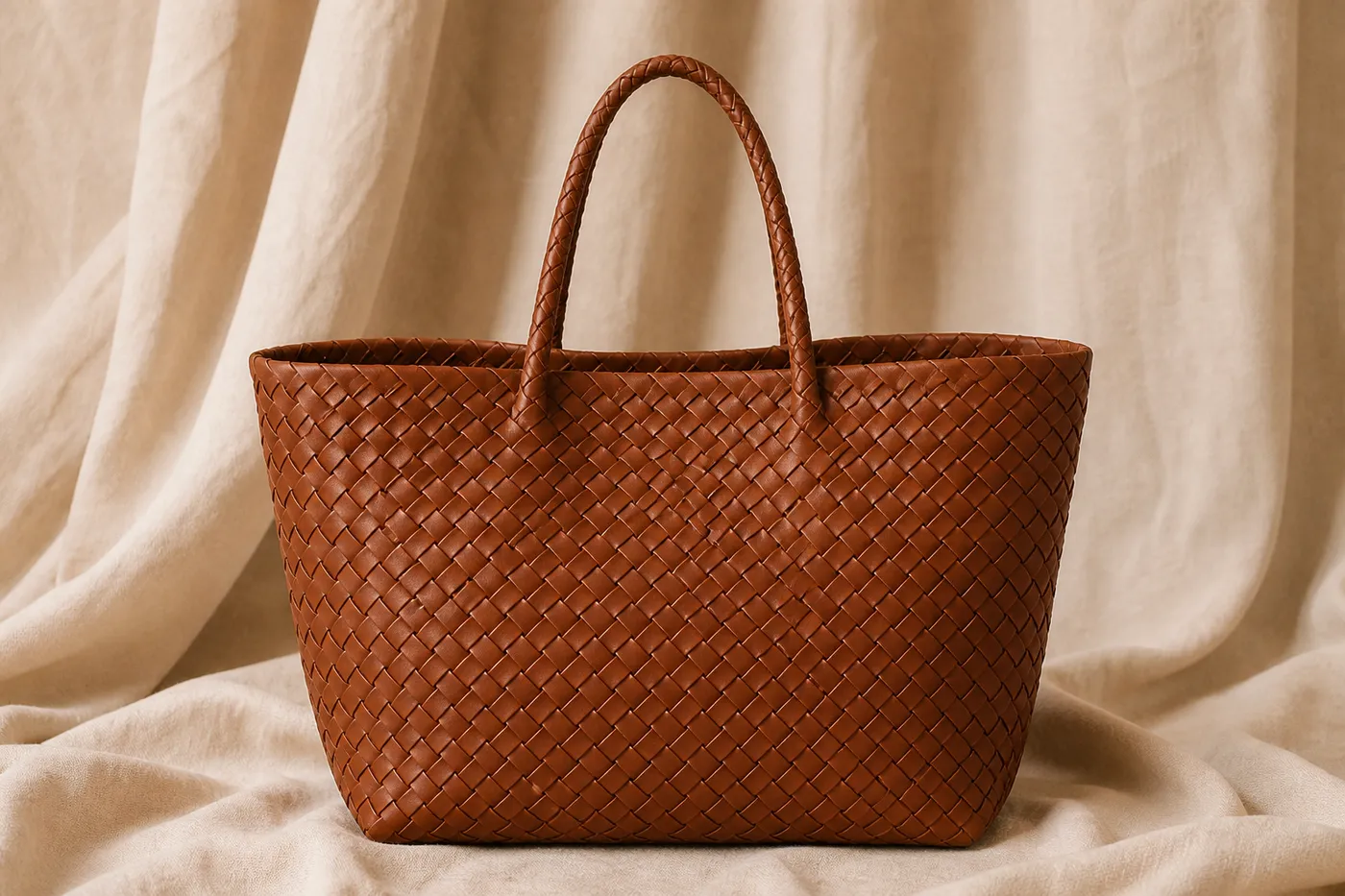 Signature Woven Leather Tote Bag Signature